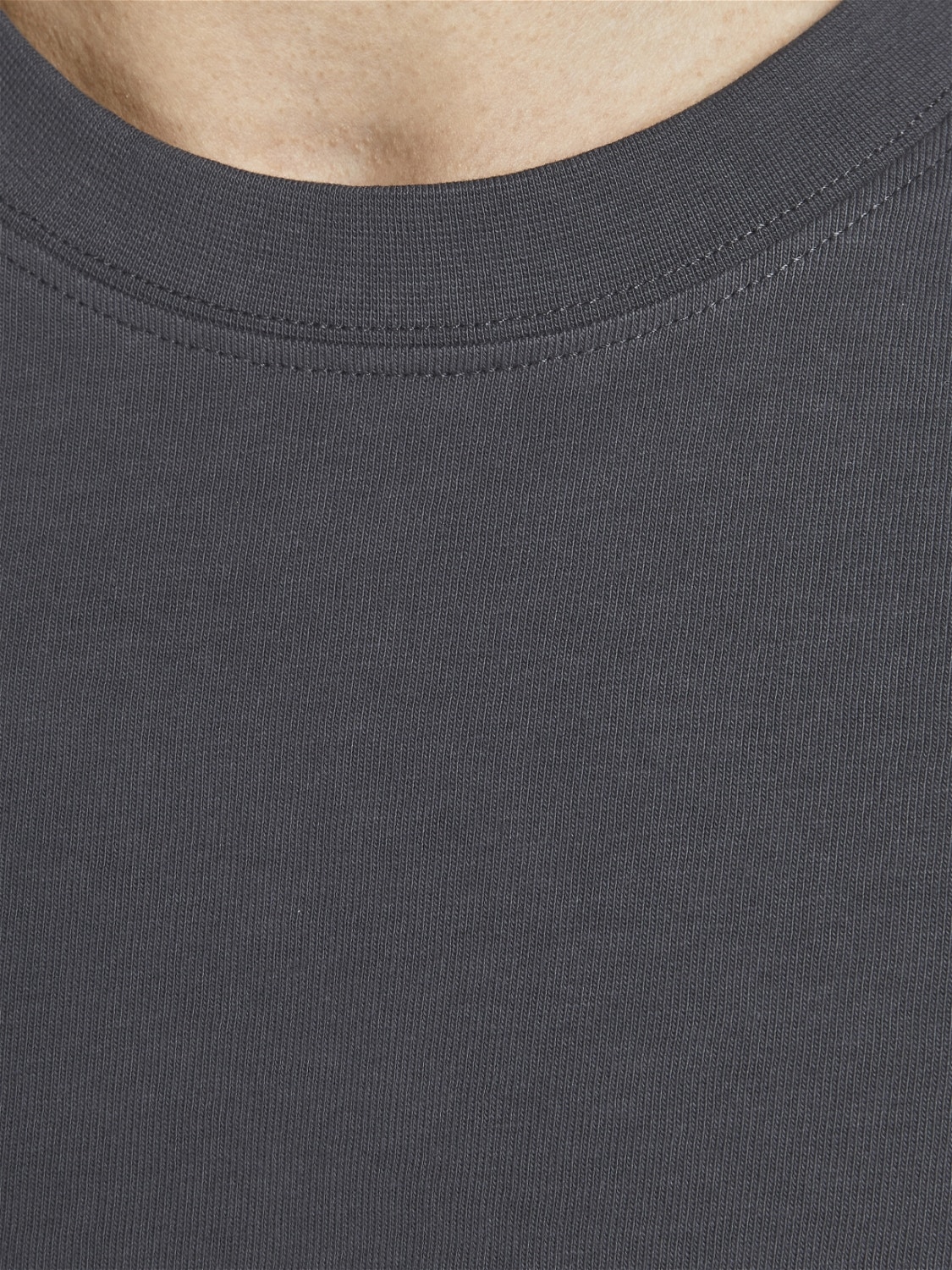 Jack & Jones Vanlig O-hals T-skjorte -Asphalt - 12190467