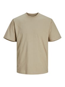 Jack & Jones Einfarbig Rundhals T-shirt -Crockery - 12190467