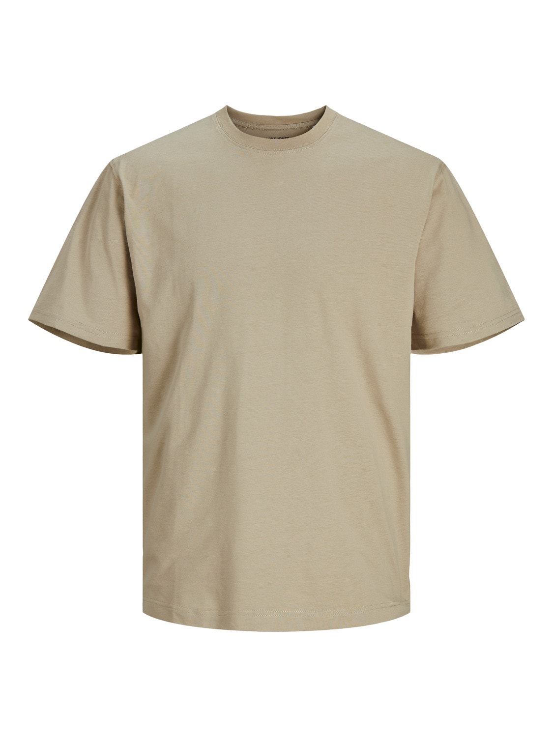 Jack & Jones Ensfarvet Crew neck T-shirt -Crockery - 12190467