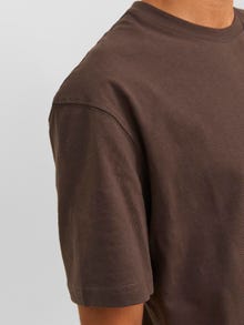 Jack & Jones Plain Crew neck T-shirt -Seal Brown - 12190467