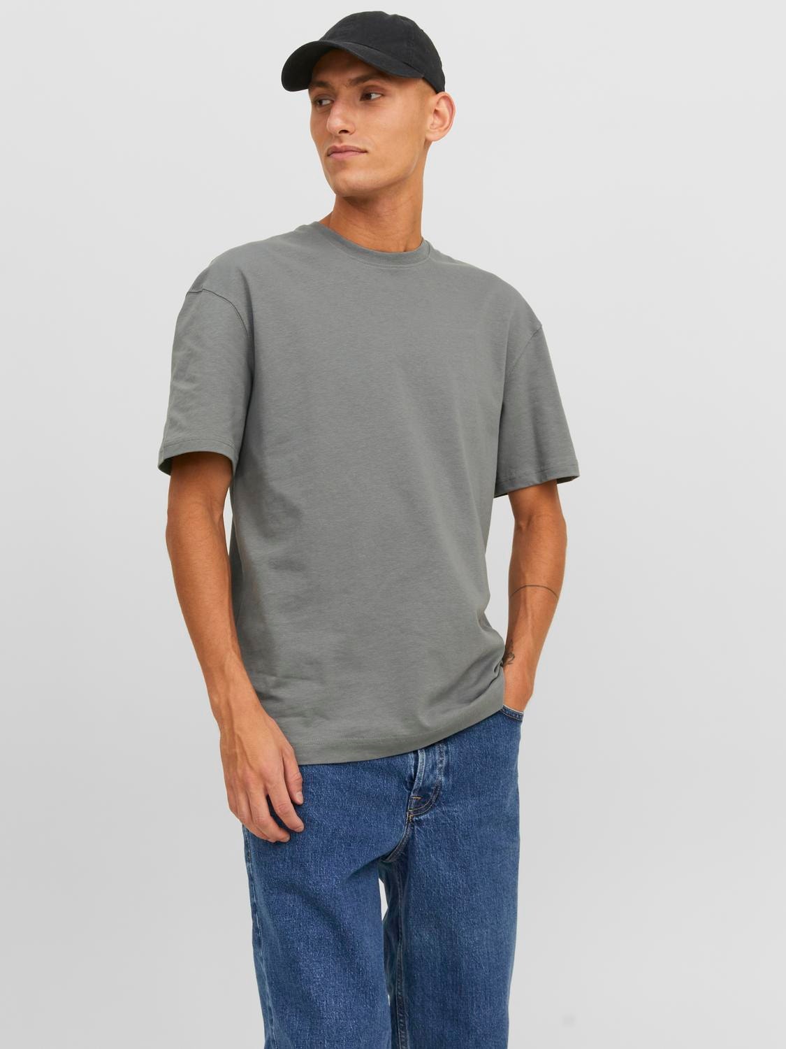 Jack & Jones Plain Crew neck T-shirt -Sedona Sage - 12190467