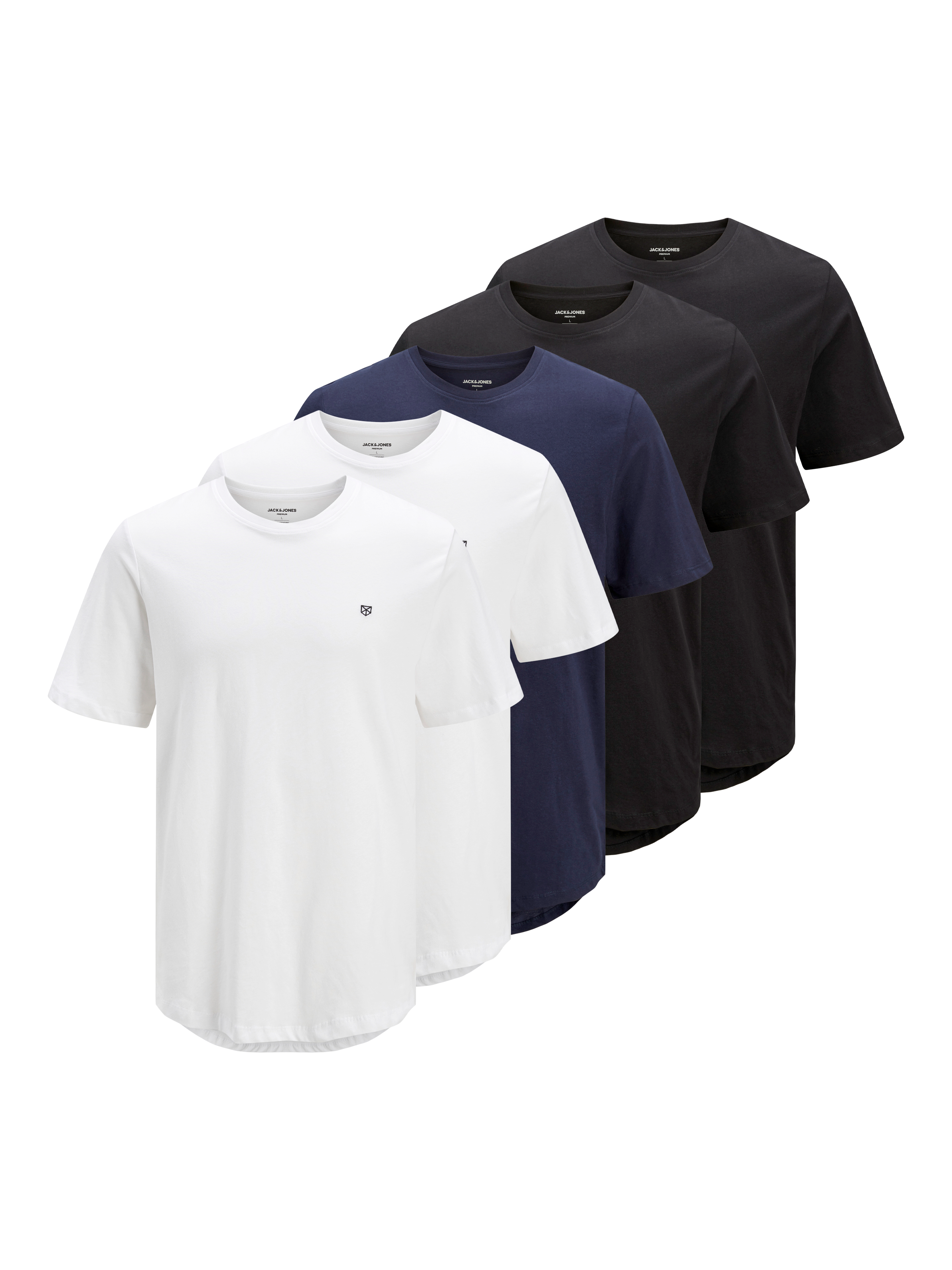 Thumbnail - 5er-pack Einfarbig T-shirt