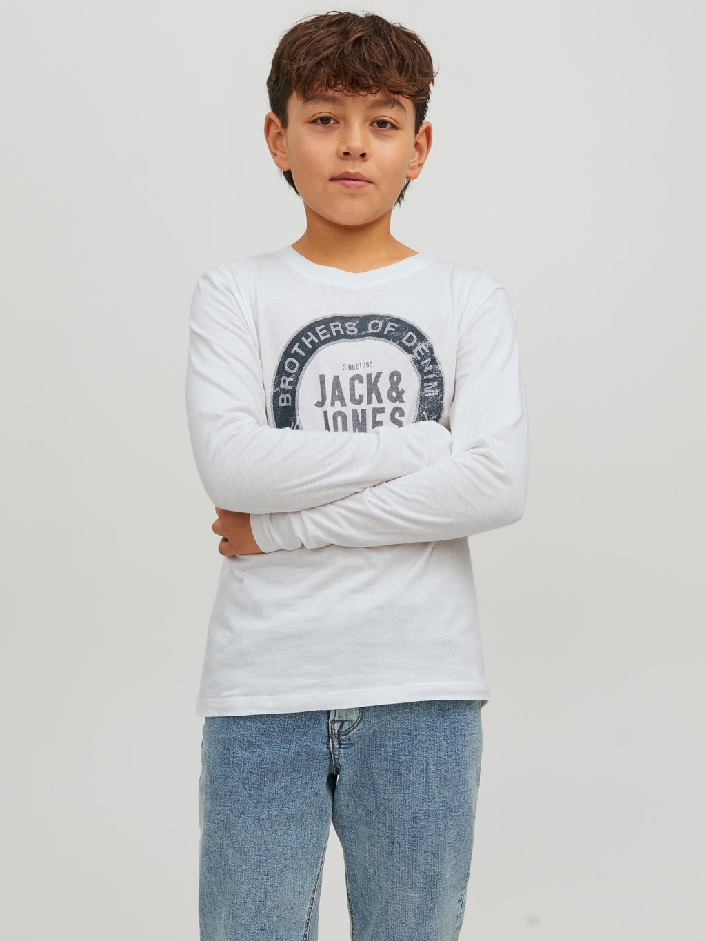 Ontslag nemen Abnormaal Aan boord Jongens katoenen trui T-shirt met lange mouwen met 30% korting! | Jack &  Jones®