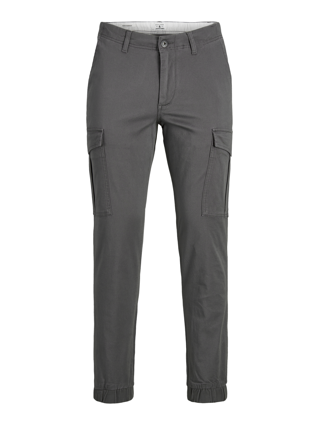 Jack & Jones Slim Fit „Cargo“ stiliaus kelnės -Asphalt - 12190733
