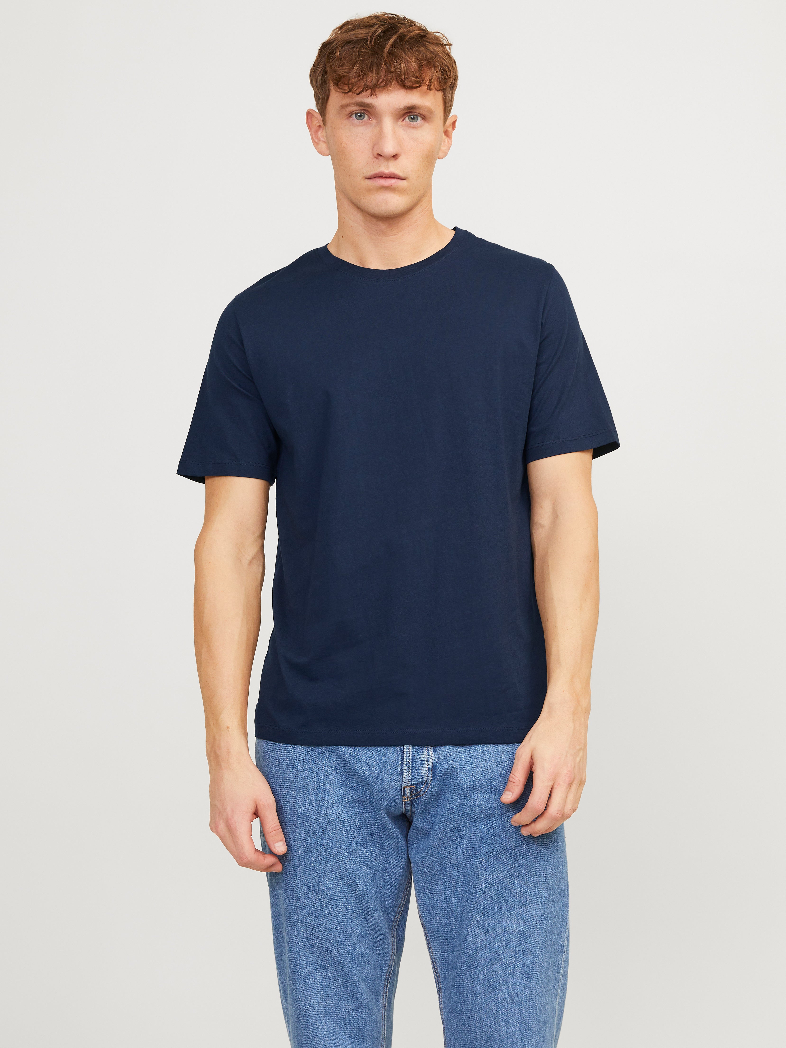 5-pack Plain Crew neck T-shirt | Medium Blue | Jack & Jones®