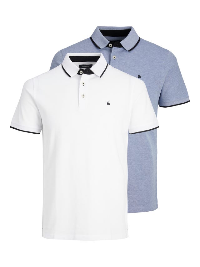 Jack & Jones 2-pakkainen Yksivärinen Polo T-shirt - 12191216