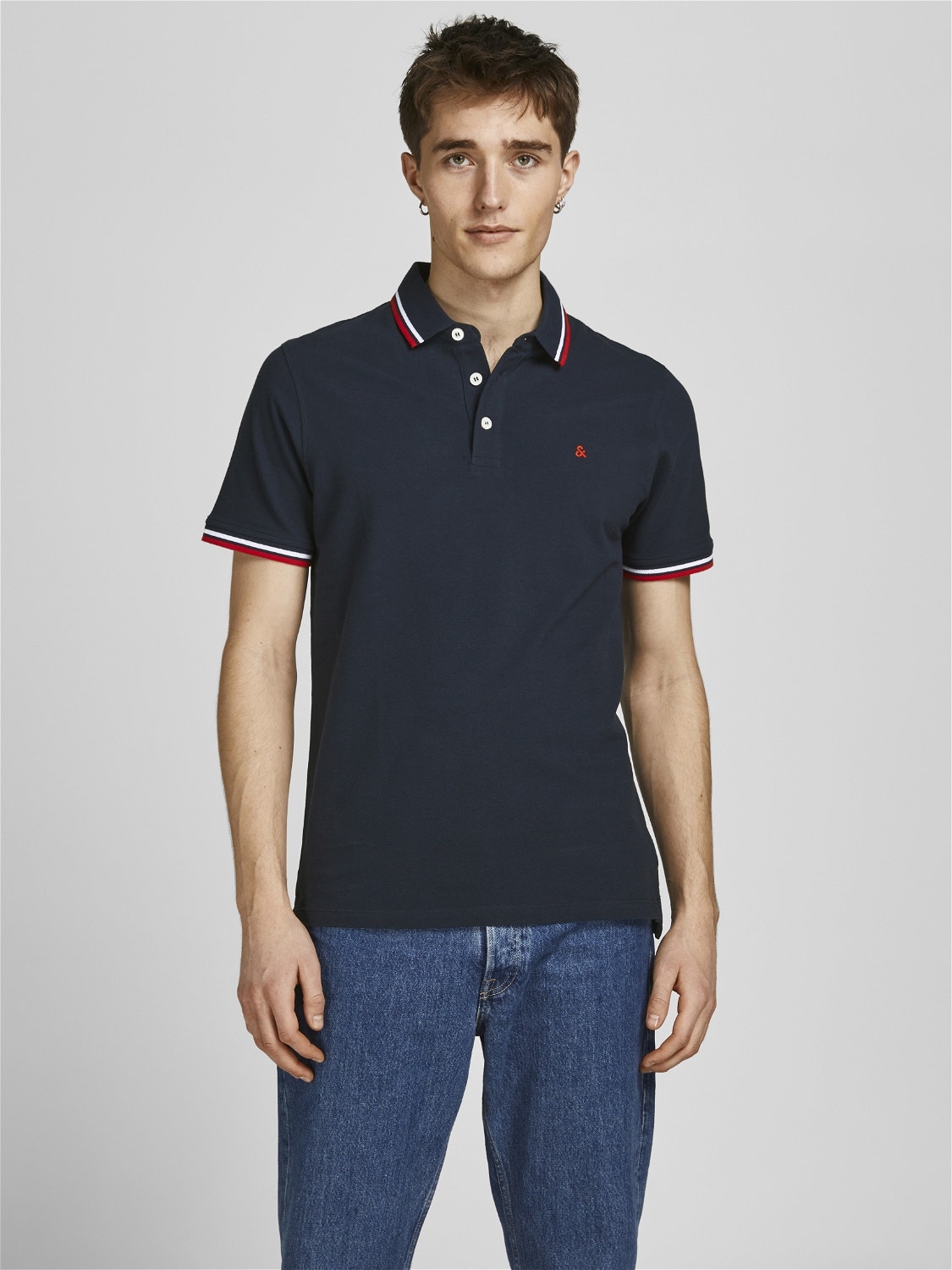 Jack & Jones 2er-pack Einfarbig Polo T-shirt -Navy Blazer - 12191216