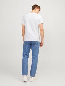 Jack & Jones 3-pak Z logo Okrągły dekolt T-shirt -White - 12191330