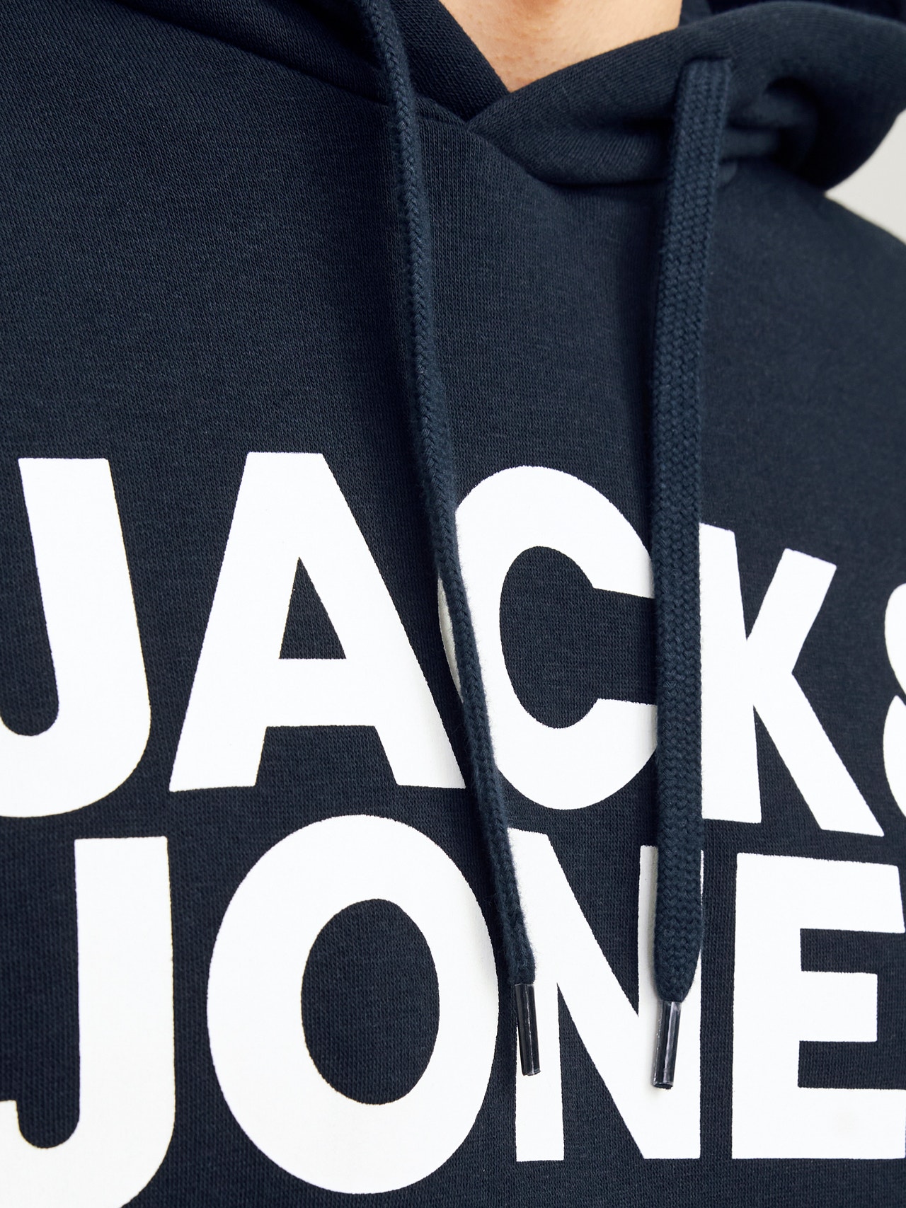 Jack & Jones 2-pakuotės Logotipas Megztinis su gobtuvu -Black - 12191761
