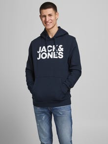 Jack & Jones 2-balení Logo Mikina s kapucí -Black - 12191761