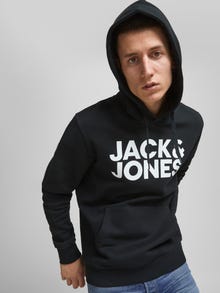 Jack & Jones 2-pak Logo Hættetrøje -Black - 12191761