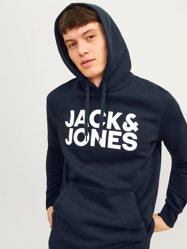 Jack & Jones 2 Logo Hoodie - 12191761