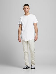 Jack & Jones Pack de 3 T-shirt Uni Col rond -White - 12191765