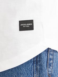 Jack & Jones 3-pak Gładki Okrągły dekolt T-shirt -White - 12191765