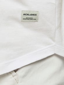 Jack & Jones 3-pakuotės Vienspalvis Apskritas kaklas Marškinėliai -White - 12191765