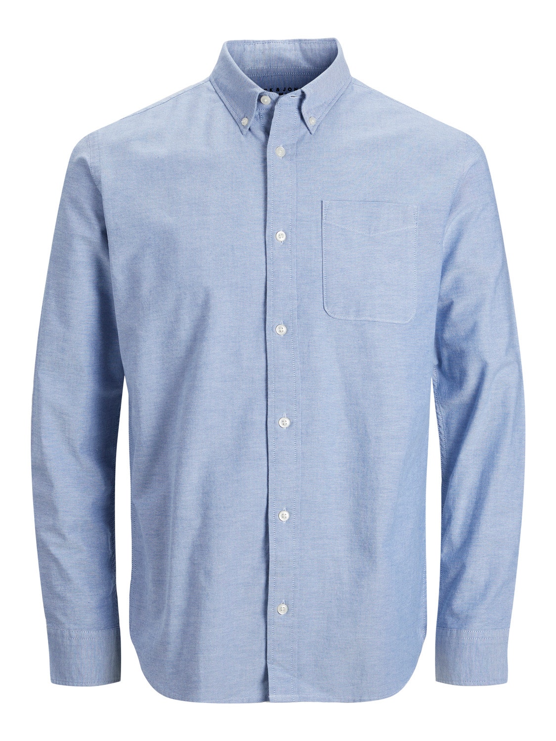 Camisas Jack & Jones Hombre  Camisa Elegante De Corte Slim Elástico En  Azul De Premium Cachemira Azul > Falimcicek