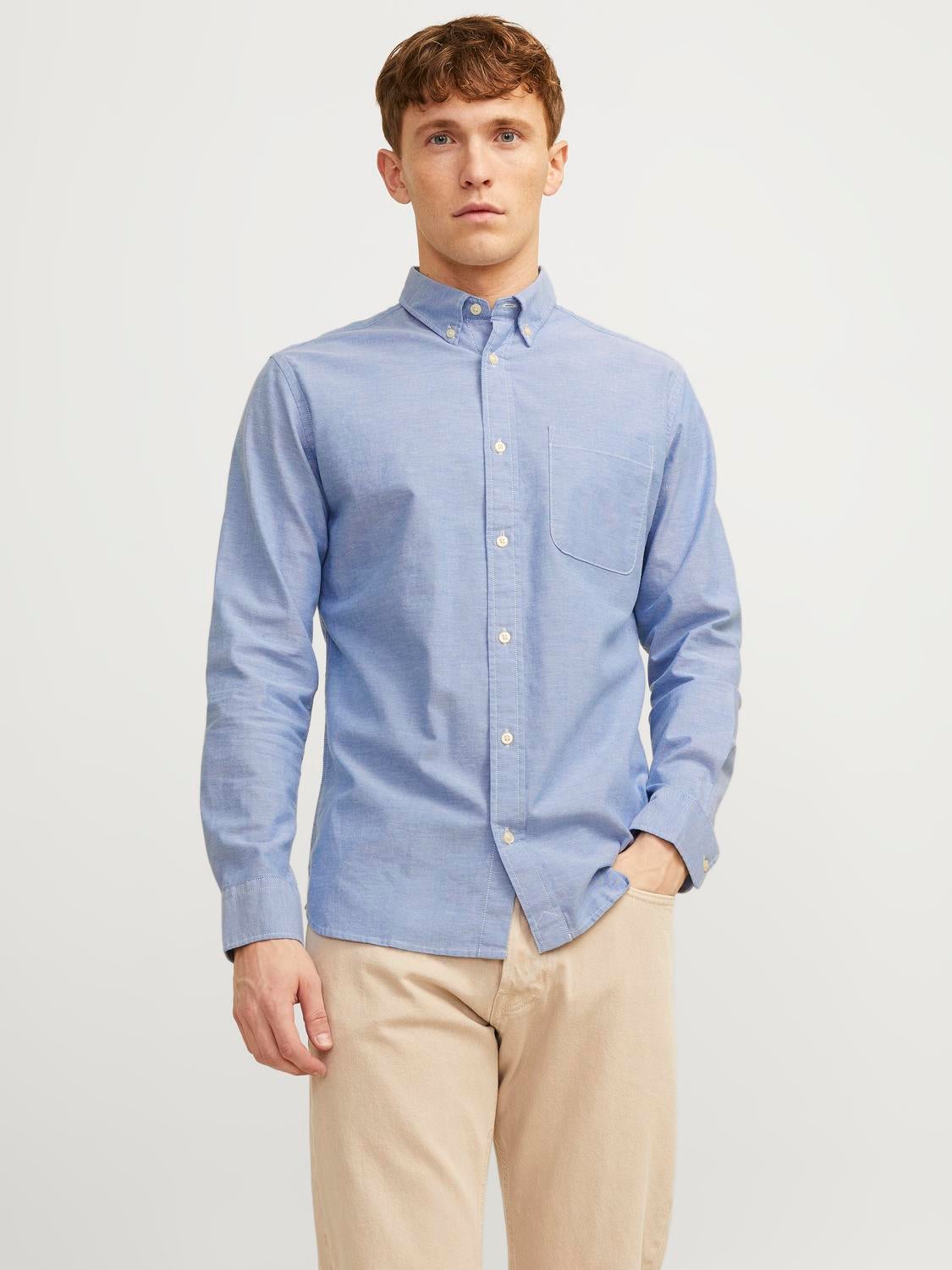 Chemise habillee Slim Fit Bleu moyen Jack Jones