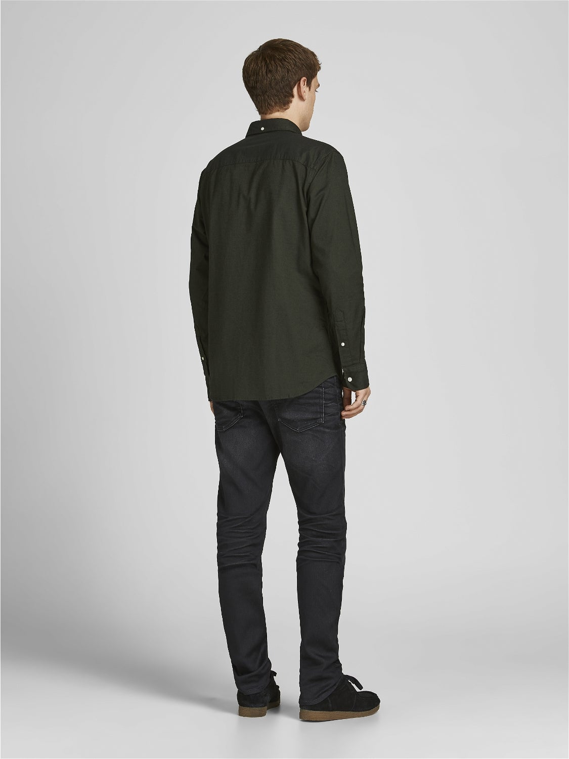 Black jeans hot sale olive shirt