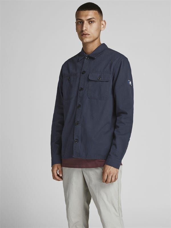 cotton twill overshirt