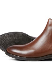 Jack & Jones Læder Chelsea-støvler -Cognac - 12192758