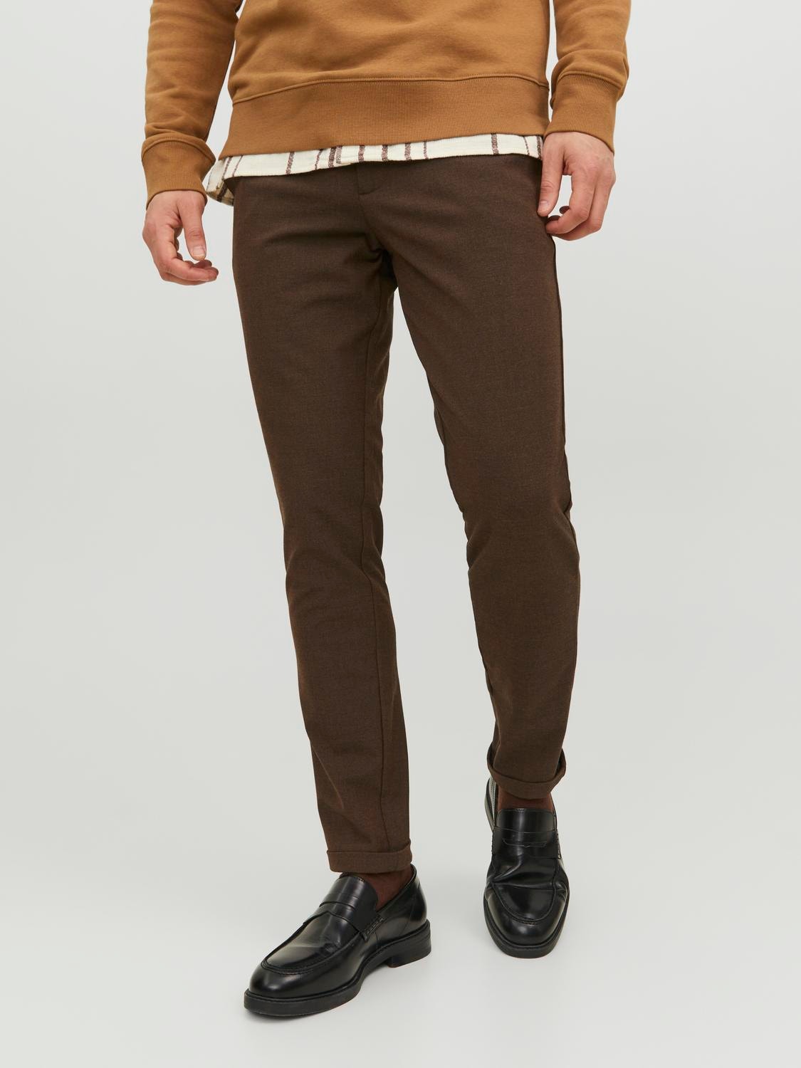 Jack & Jones Slim Fit Chino trousers -Seal Brown - 12193553