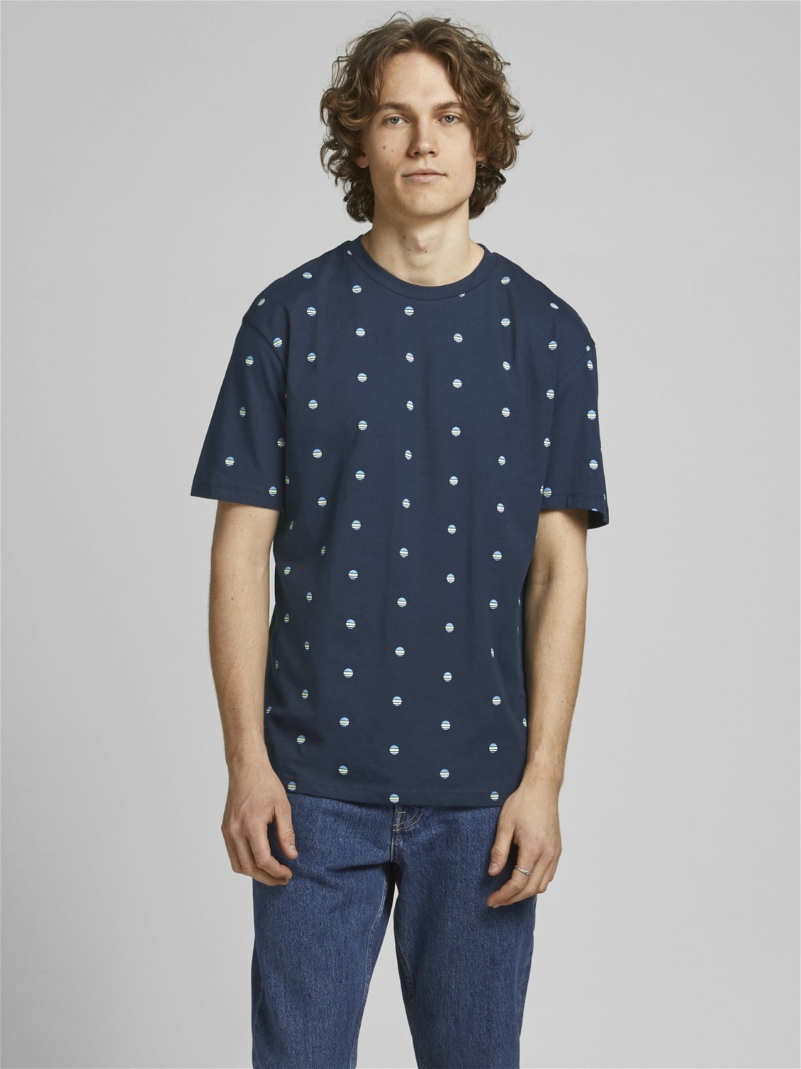 Jack & Jones T-Shirt HERREN Hemden & T-Shirts Print Rabatt 57 % Blau L 