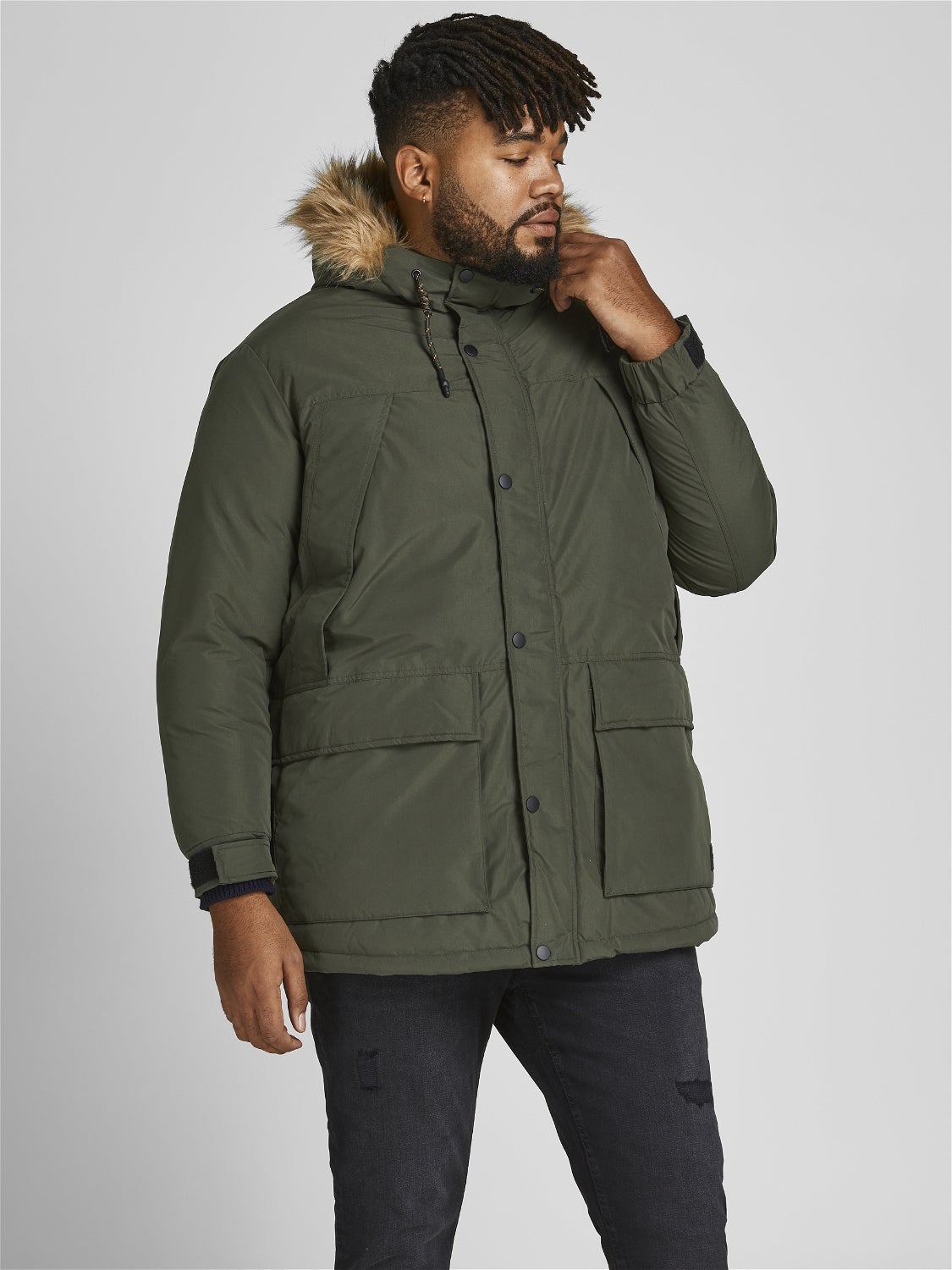 plus size arctic coat