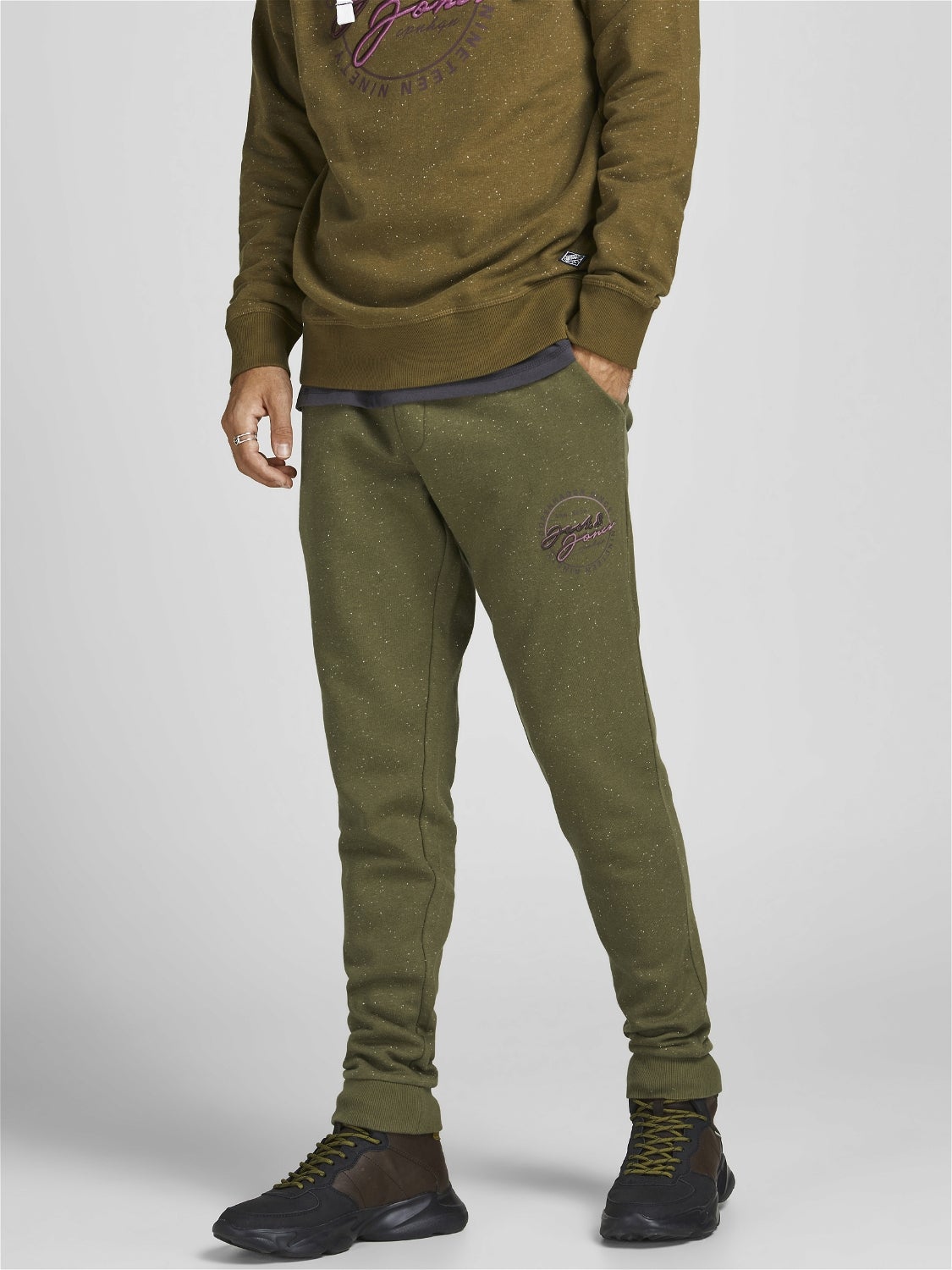 Green XL Jack & Jones tracksuit and joggers MEN FASHION Trousers Strech discount 55% 
