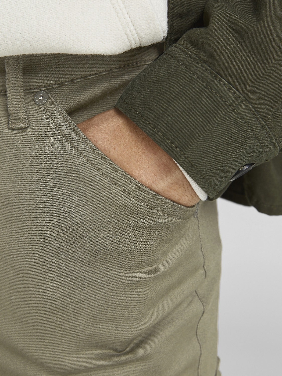Jack & Jones Παντελόνι Tapered Fit Cargo -Dusty Olive - 12194246