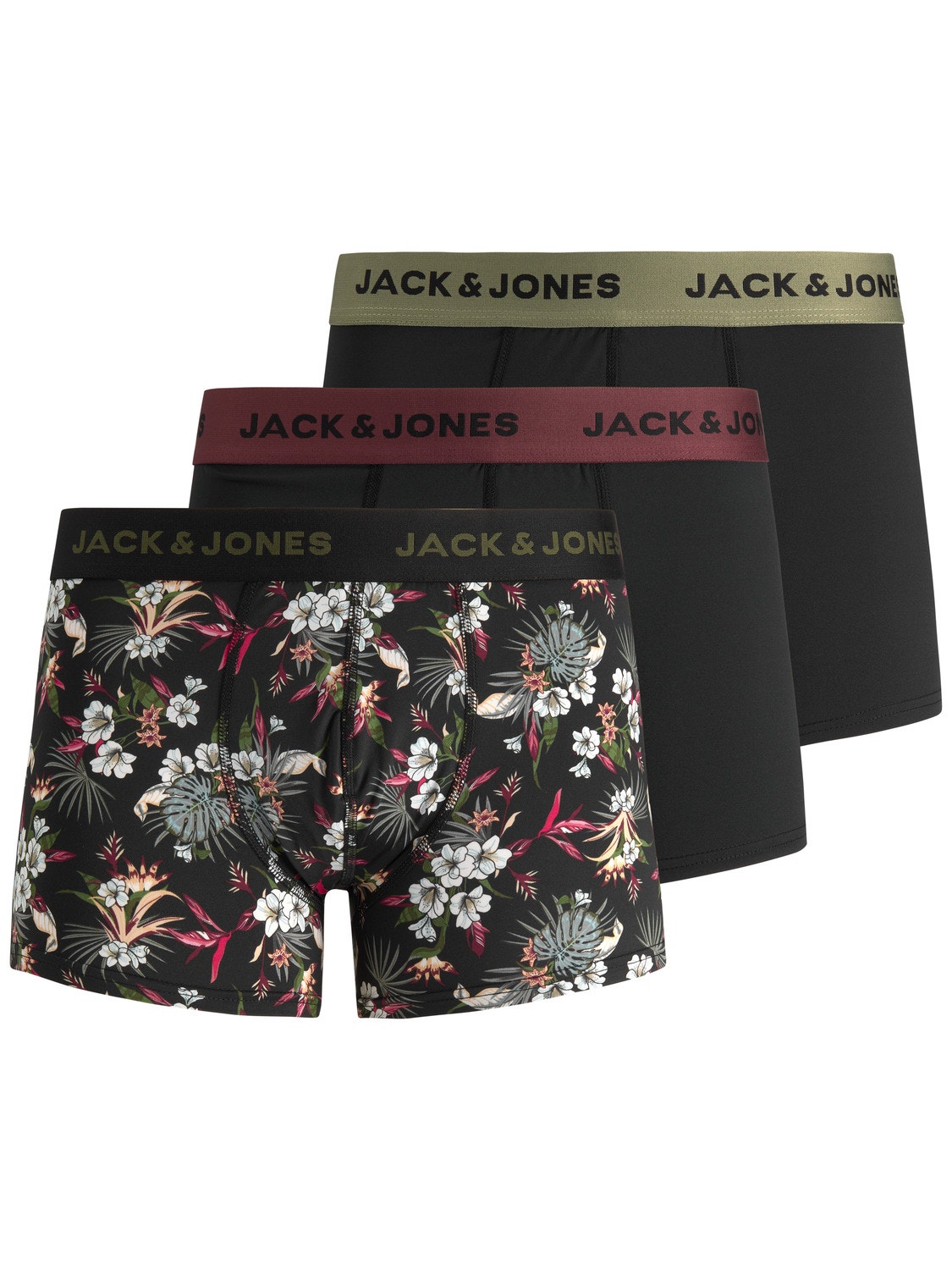 Jack & Jones 3-balení Trenýrky -Black - 12194284