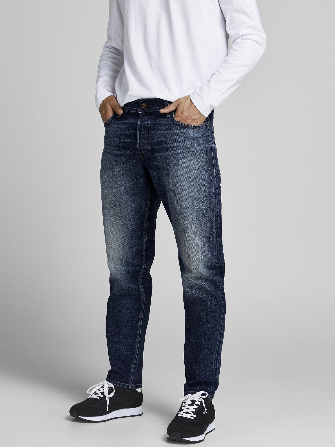 Jack & Jones JJIMIKE JJORIGINAL CJ 711 Tapered fit jeans -Blue Denim - 12194473