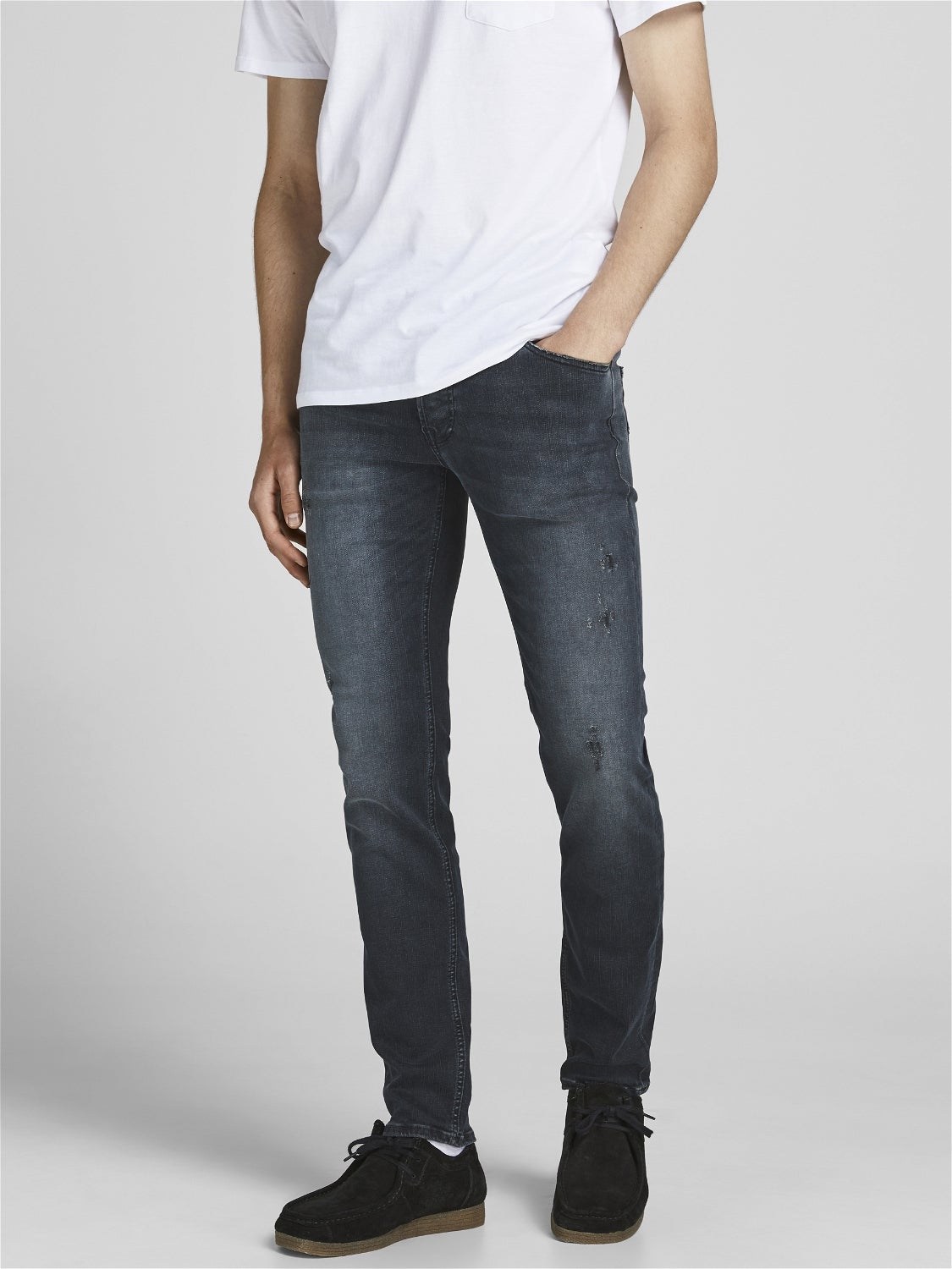 Jack & Jones Jeggings & Skinny & Slim MODA UOMO Jeans Consumato Grigio W34/L34 sconto 51% 