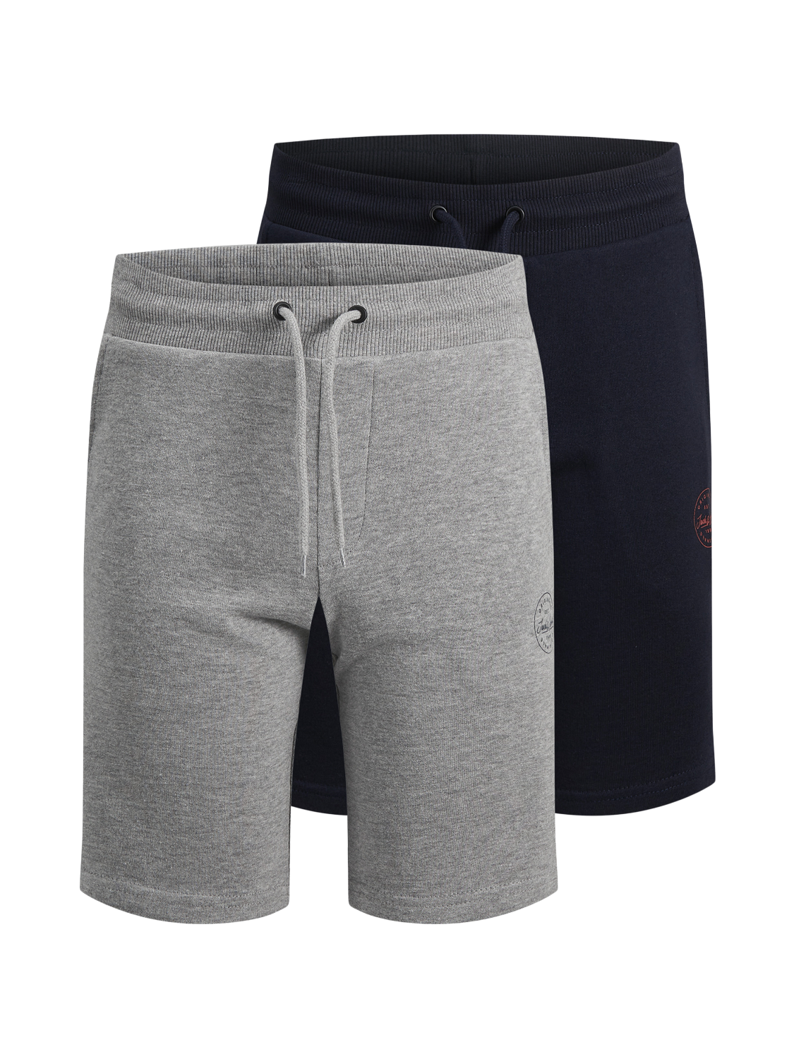 Jack & Jones 2-pack Regular Fit Sweat shorts For boys -Light Grey Melange - 12194697