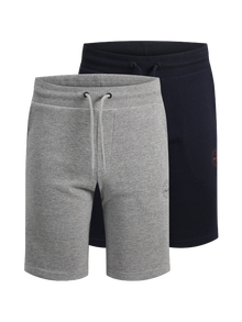 Jack & Jones 2er-pack Regular Fit Sweat-Shorts Für jungs -Light Grey Melange - 12194697