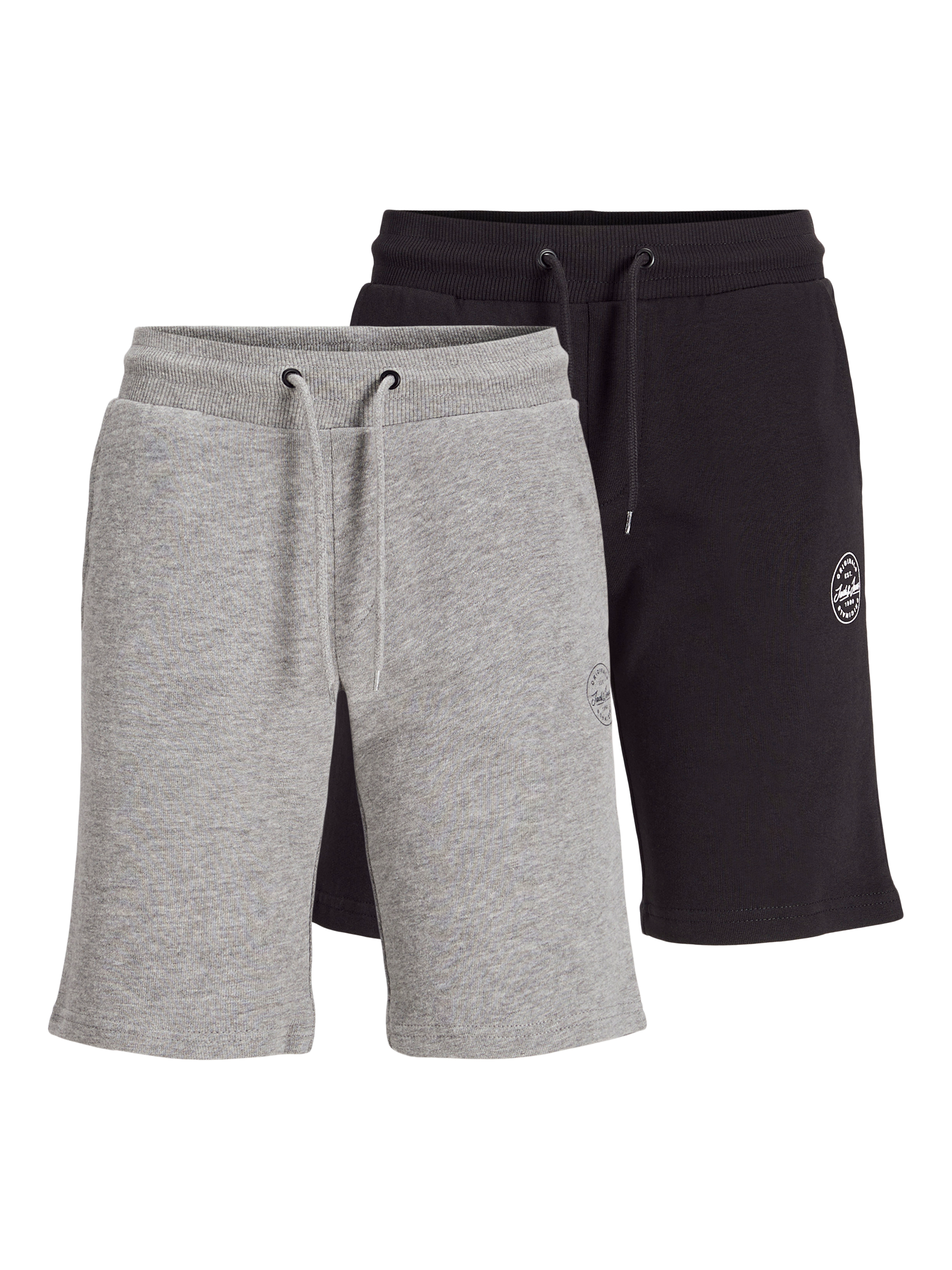 2 pack Regular Fit Sweat shorts For boys Light Grey Jack Jones