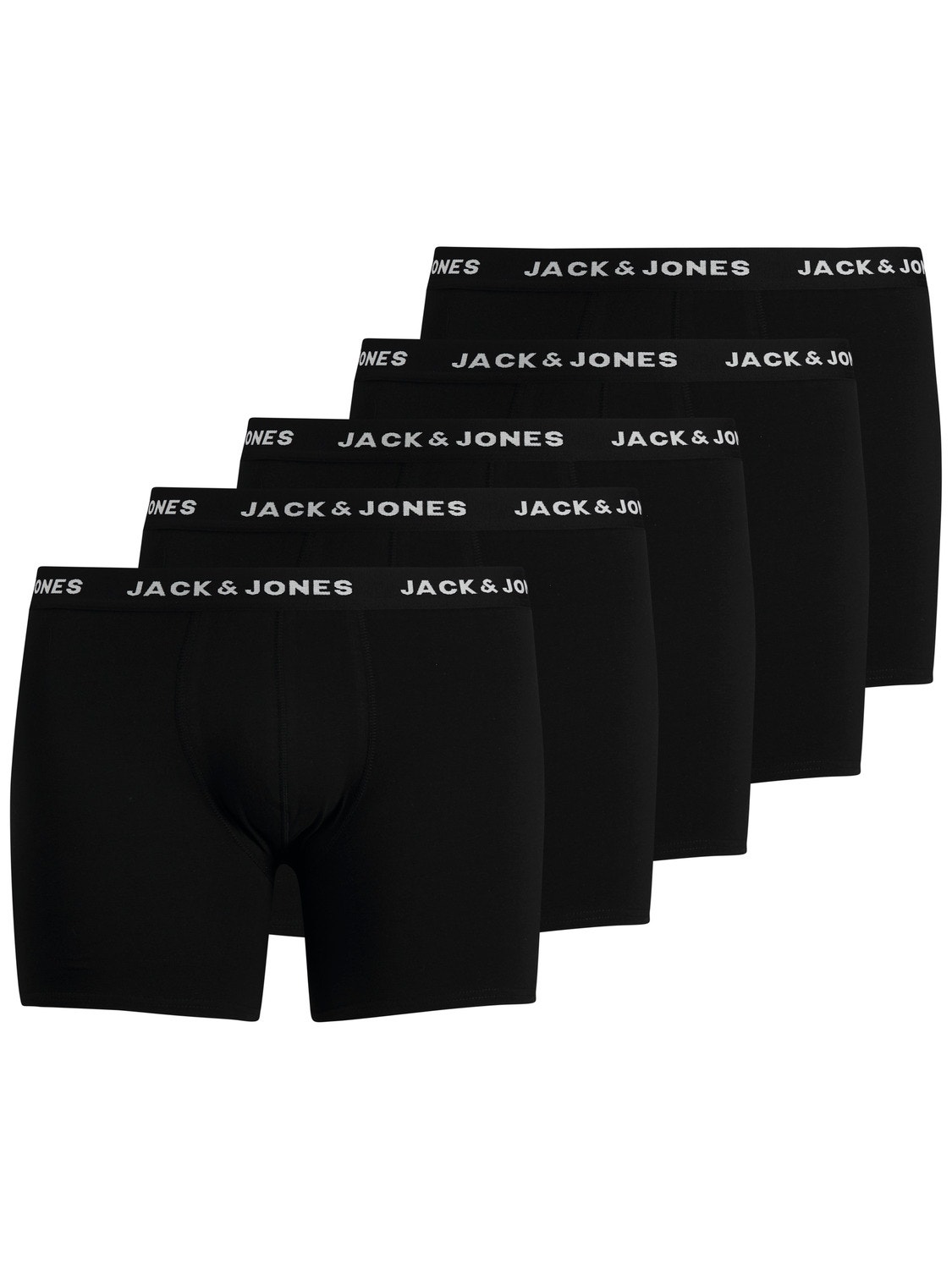 Jack & Jones Plus Size 5-pack Trunks -Black - 12194944