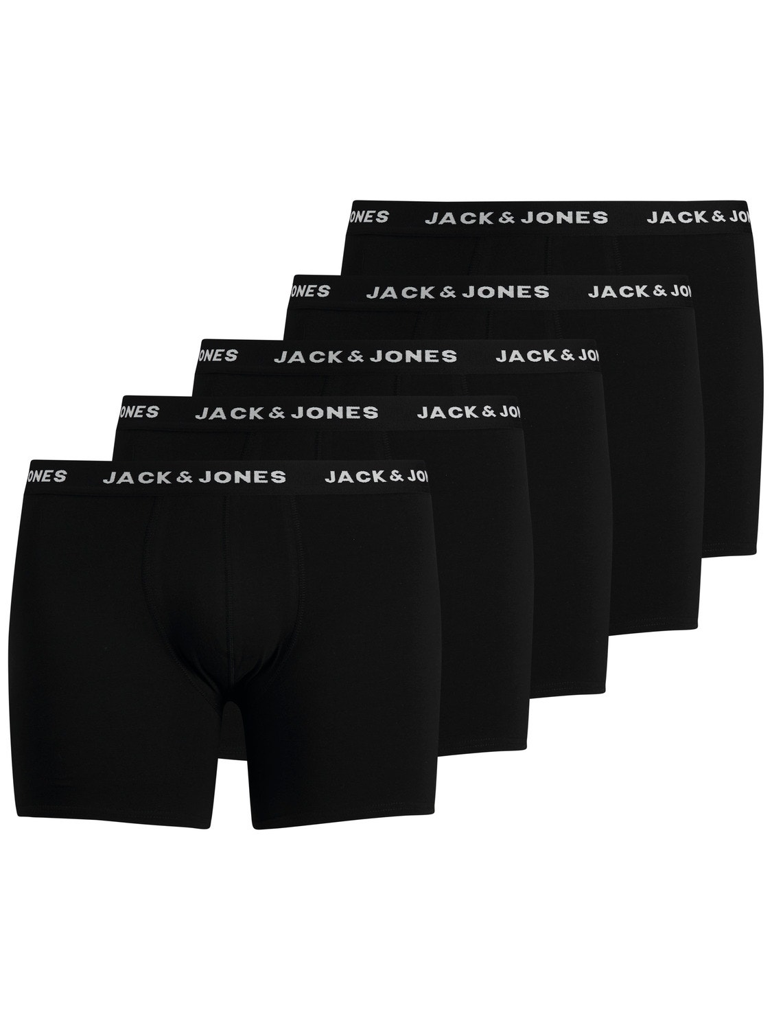 Jack & Jones Plus Size 5-pak Trunks -Black - 12194944