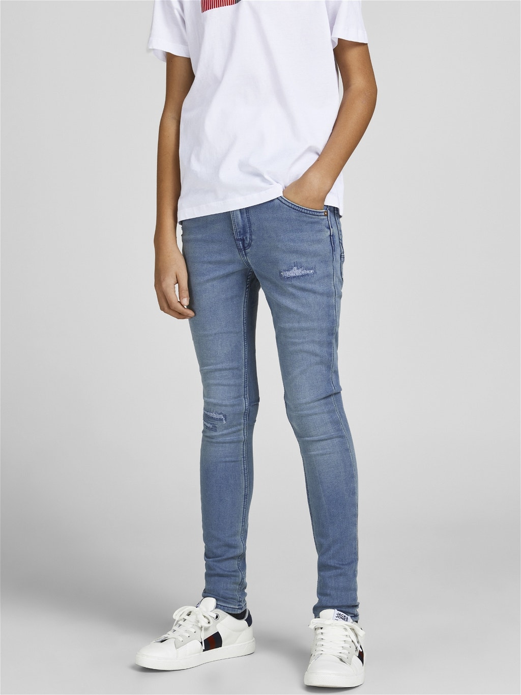 Naar ademen Dag Boys Dan Fox GE 778 Indigo KNit Skinny fit jeans with 60% discount! | Jack  & Jones®