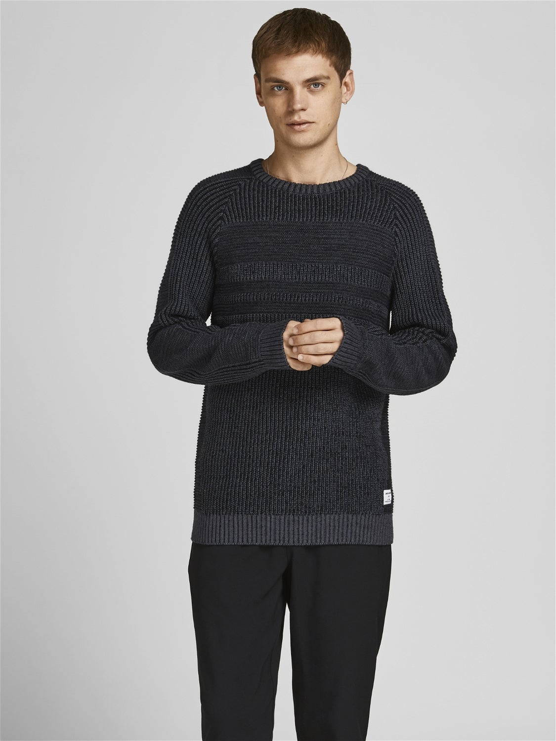 Textured Knitted Jumper with 50 
