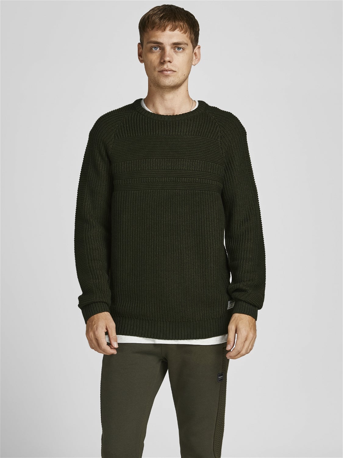 Waffle Knitted Pullover with 22 