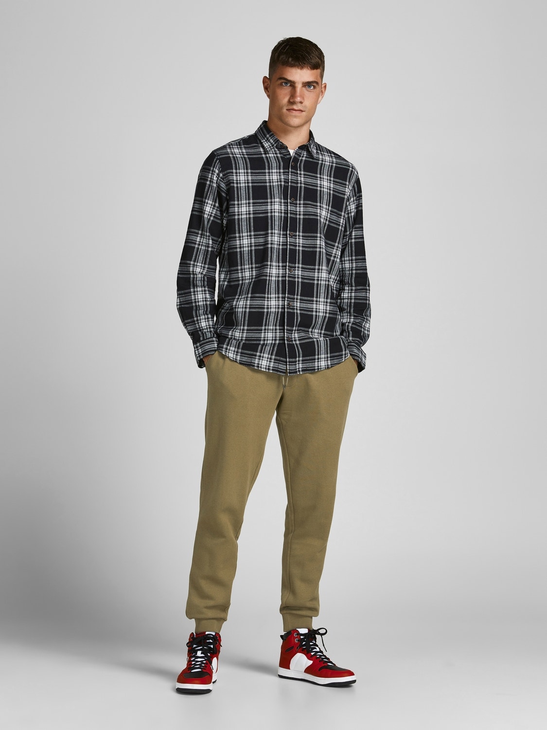 Jack & Jones Παντελόνι Regular Fit Φόρμα -Martini Olive - 12195726