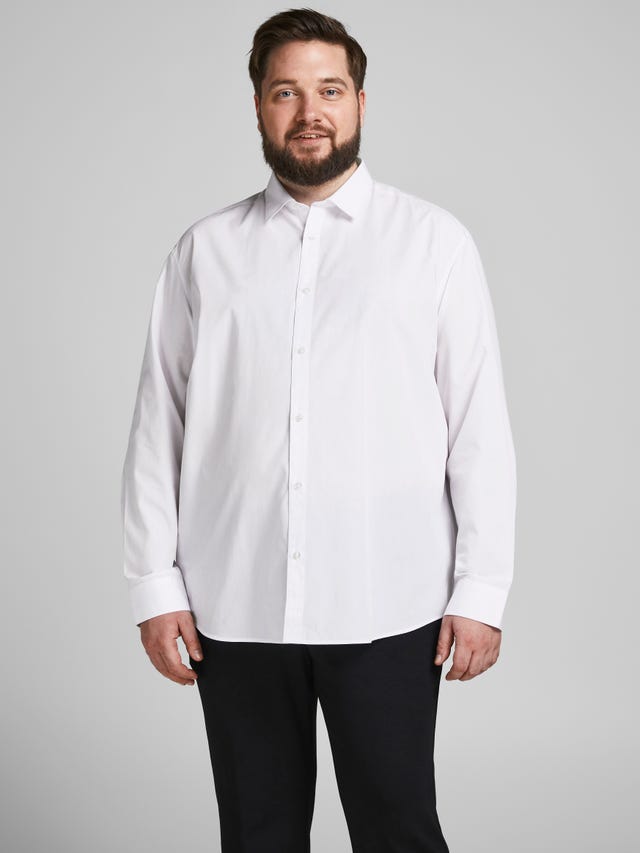Oxford Camisa de talla grande | Blanco | Jack &