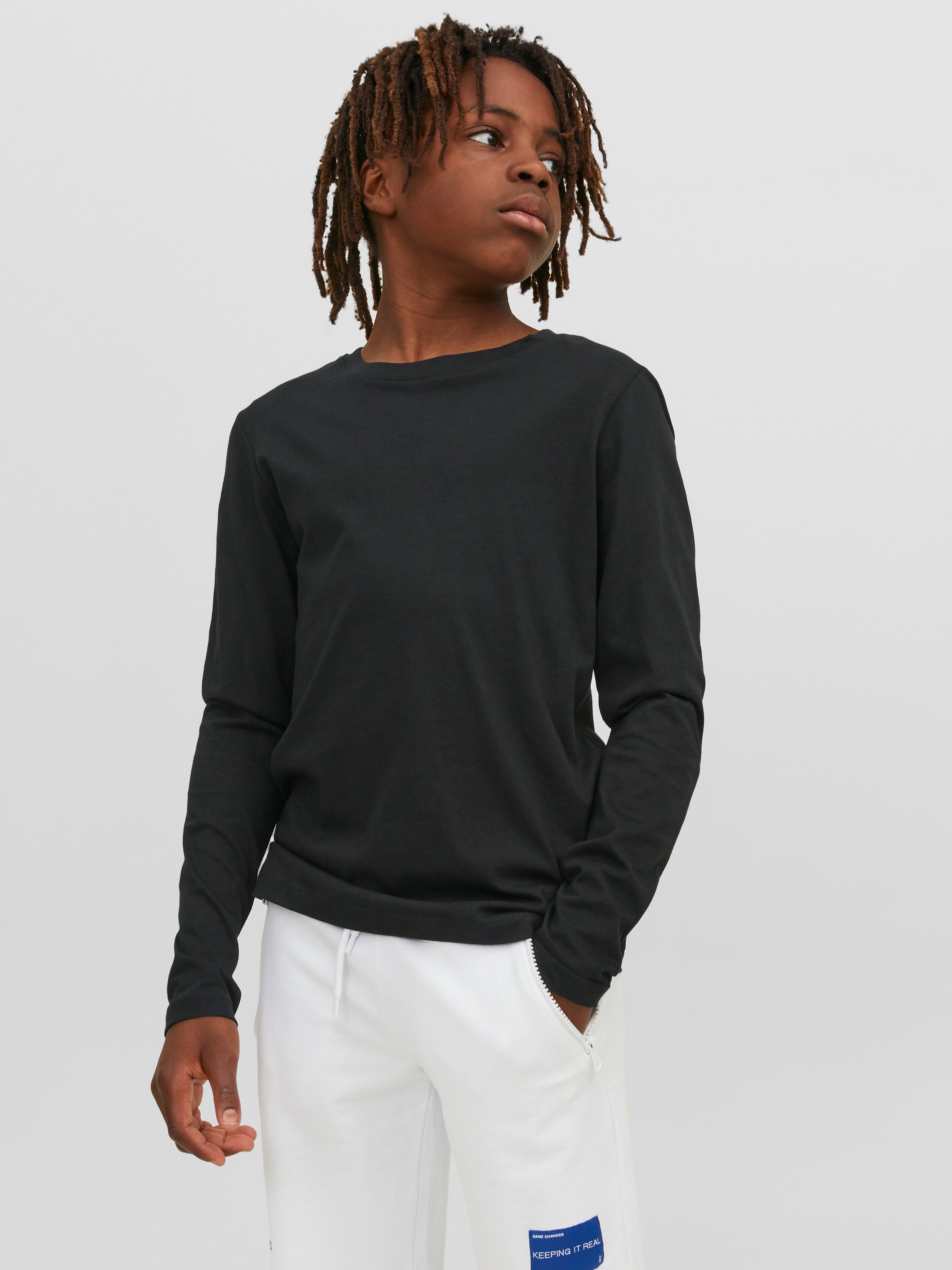 T-shirt Uni Pour Les Garçons - Jack & Jones - Modalova