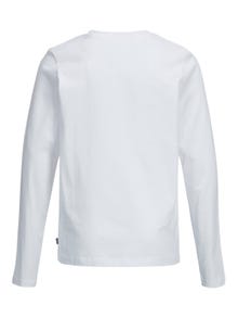 Jack & Jones Enfärgat T-shirt För pojkar -White - 12197050