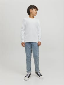 Jack & Jones Gładki T-shirt Dla chłopców -White - 12197050