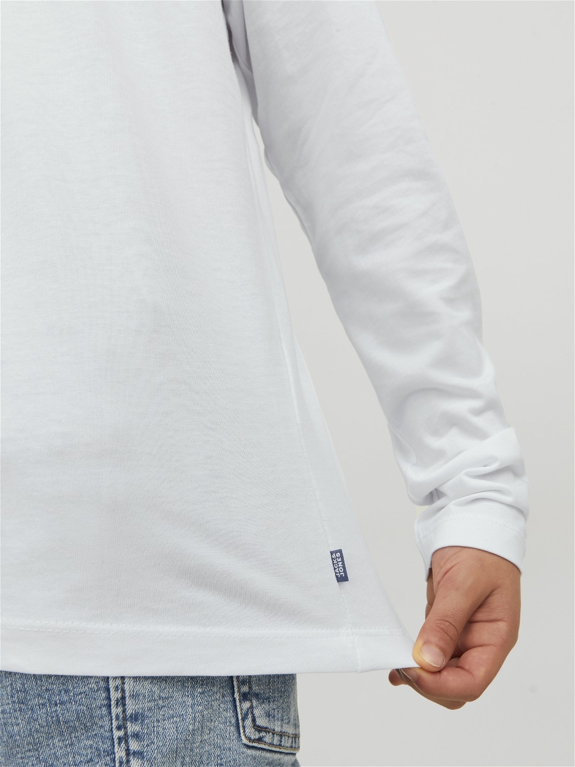 Jack & Jones Enfärgat T-shirt För pojkar -White - 12197050