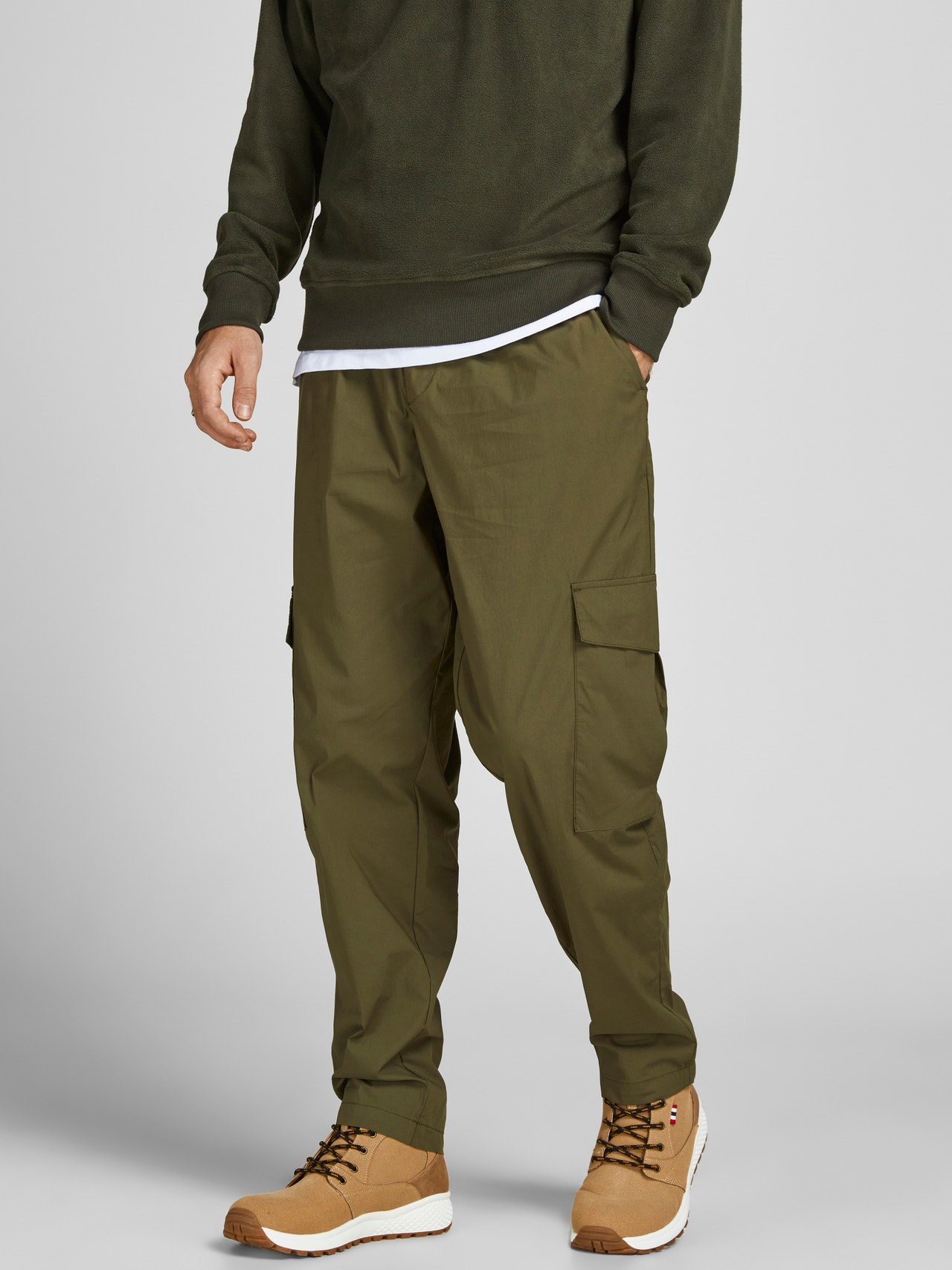 Jjpaul Jjflake Cargo Trousers, Khaki Green, Jack & Jones | La Redoute