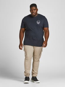 Jack & Jones Plius Priglundantis siaurėjantis kirpimas Chino kelnės -Crockery - 12199184