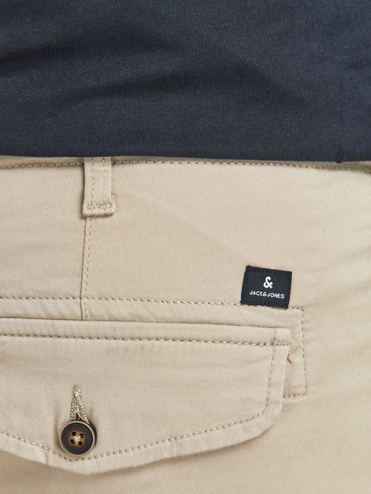 Jack & Jones Παντελόνι Slim Tapered Fit Chinos Μεγάλο μέγεθος -Crockery - 12199184