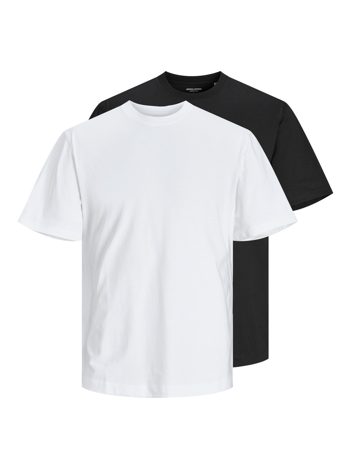 Jack & Jones 2-pak Ensfarvet Crew neck T-shirt -White - 12199528